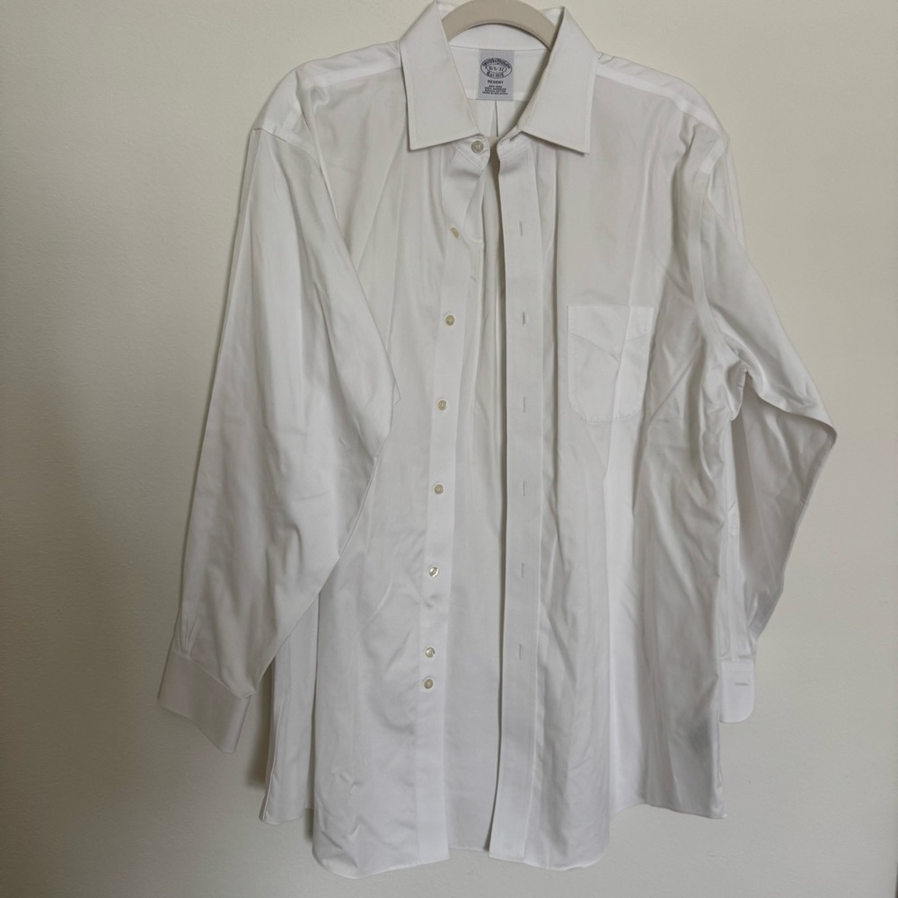 Set of TWO Brooks Brothers Regent White Dress Shirts